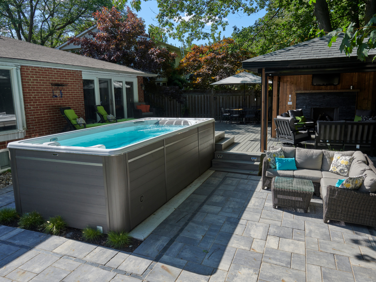 swim spa moves with you to a new backyard