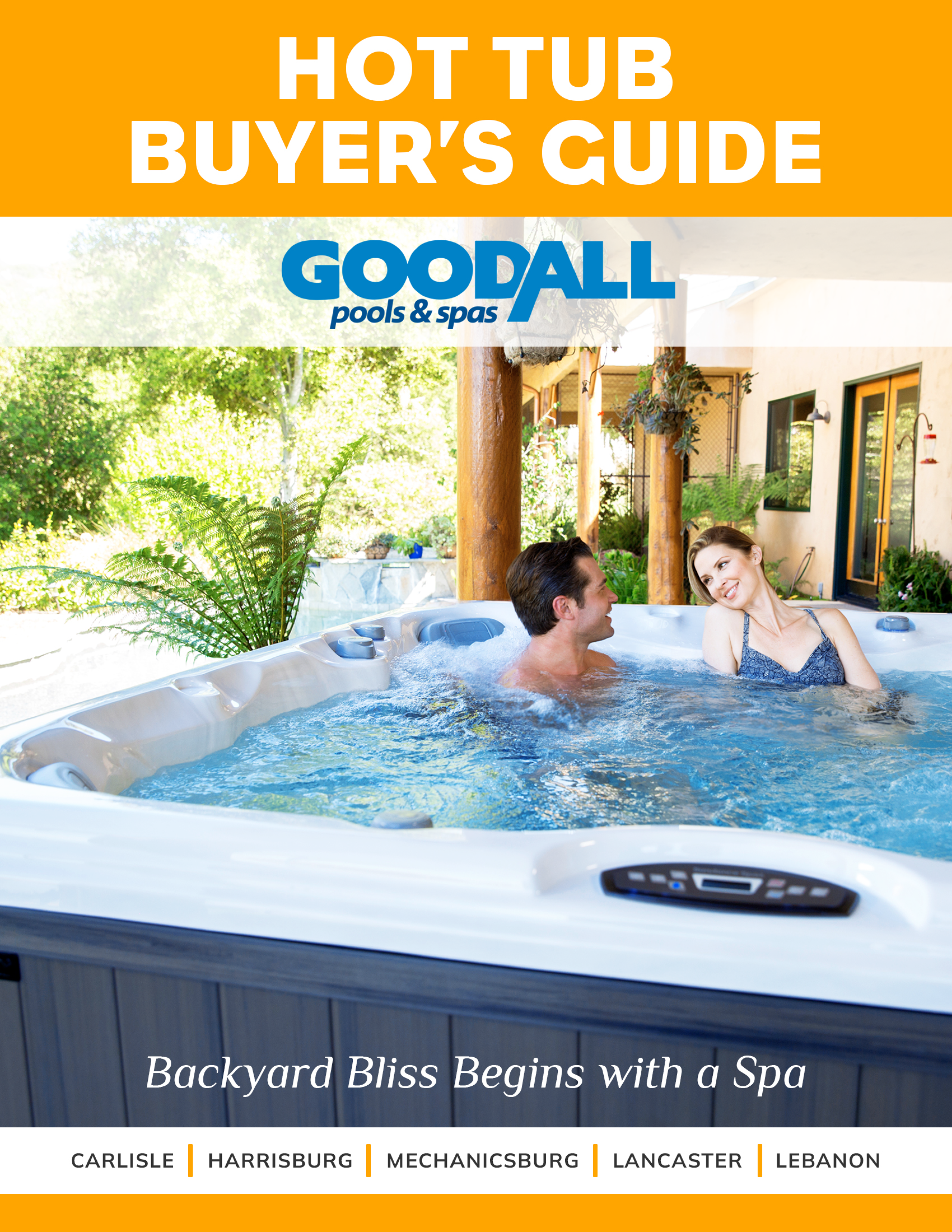 Goodall Pools Hot Tub Buyers Guide 2023 Ebook Cover Page